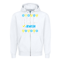 White nice naughty jewish ugly hanukkah sweater chanukah jew gift premium t Zipper Hoodie - minhPixels
