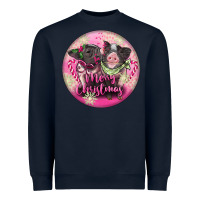 Pink Merry Christmas Pig Heavyweight Sweatshirt | Teevron
