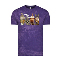 Cloud Purple skeleton coffee Vintage Tee - Jasminsmagicworld