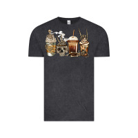 Vintage Black skeleton coffee Vintage Tee - Jasminsmagicworld