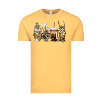 Vintage Mustard skeleton coffee Vintage Tee - Jasminsmagicworld