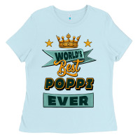 Baby Blue world's best poppi ever Ladies Tee - Jasminsmagicworld