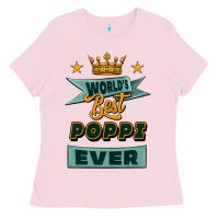 Bubblegum Pink world's best poppi ever Ladies Tee - Jasminsmagicworld