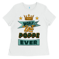 White world's best poppi ever Ladies Tee - Jasminsmagicworld