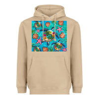 Mushroom Turtle summer seashells starfish seaweed Heavyweight Hoodie - Artiststas