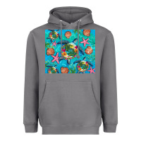 Storm Turtle summer seashells starfish seaweed Heavyweight Hoodie - Artiststas