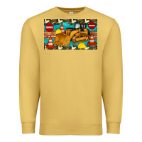 Antique Gold bulldozer sippy Premium Sweatshirt - Artiststas