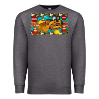 Charcoal Heather bulldozer sippy Premium Sweatshirt - Artiststas