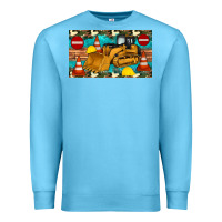 Ocean Blue bulldozer sippy Premium Sweatshirt - Artiststas