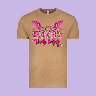 Not All Heroes Wear Capes Cancer Awareness Vintage Tee Designed By Howdyjamesfarm