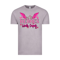Vintage Zinc Not all heroes wear capes Cancer Awareness Vintage Tee - HowdyJamesFarm