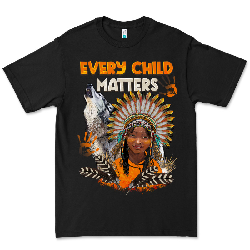 Every Child Matters Child And Wolf Premium Tee by BarkalooDesign | Teevron