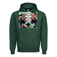 Sports Green Beach Please Zipper Hoodie - CowhideDigitalArt