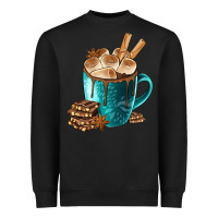 Black Chocolate And Coffee Heavyweight Sweatshirt - FaDigitalArtStudio