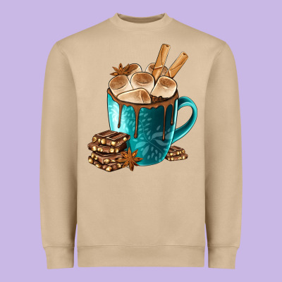 Chocolate And Coffee Heavyweight Sweatshirt Designed By Fadigitalartstudio