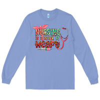 Colony Blue cowgirl nursing is a work of heart Long Sleeve Tee - CowGirlArtShop