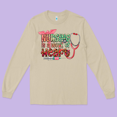 Cowgirl Nursing Is A Work Of Heart Long Sleeve Tee Designed By Cowgirlartshop