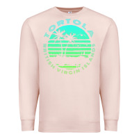 Pale Pink Bvi Tortola British Caribbean Island Souvenir Premium Sweatshirt - minhPixels