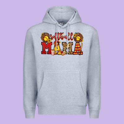 Softball Mama Premium Hoodie Designed By Jasminsmagicworld