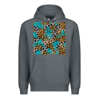 Rock turquoise glitter cowhide leopard seamless pattern Premium Hoodie - BundleAndBundleShop