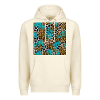 Sandshell turquoise glitter cowhide leopard seamless pattern Premium Hoodie - BundleAndBundleShop
