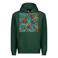 Sports Green turquoise glitter cowhide leopard seamless pattern Premium Hoodie - BundleAndBundleShop