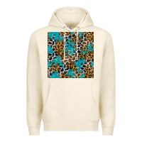 Tofu turquoise glitter cowhide leopard seamless pattern Premium Hoodie - BundleAndBundleShop