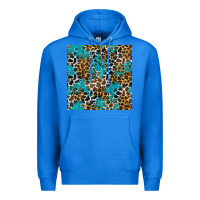 True Royal turquoise glitter cowhide leopard seamless pattern Premium Hoodie - BundleAndBundleShop