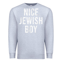 Heather Grey hanukkah nice jewish boy cool chanukah festival jewish gift t shirt Premium Sweatshirt - minhPixels