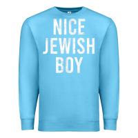 Ocean Blue hanukkah nice jewish boy cool chanukah festival jewish gift t shirt Premium Sweatshirt - minhPixels