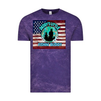Cloud Purple daddy's little fishin buddy Vintage Tee - TumblerDesignByShophia