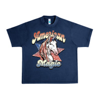 Navy American unicorn magic Urban Heavy Tee - HowdyJamesFarm