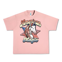 Salmon American unicorn magic Urban Heavy Tee - HowdyJamesFarm