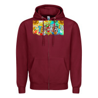Burgundy Best Teacher Ever Zipper Hoodie - CowhideDigitalArt