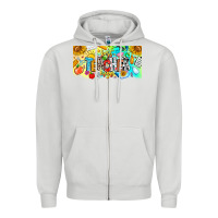 Dove Grey Best Teacher Ever Zipper Hoodie - CowhideDigitalArt