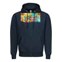 Navy Best Teacher Ever Zipper Hoodie - CowhideDigitalArt