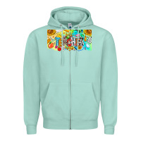 Seafoam Best Teacher Ever Zipper Hoodie - CowhideDigitalArt