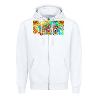 White Best Teacher Ever Zipper Hoodie - CowhideDigitalArt