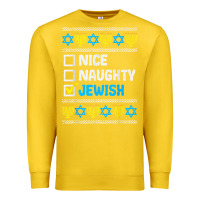 Lemon nice naughty jewish ugly hanukkah sweater chanukah jew gift premium t Premium Sweatshirt - minhPixels