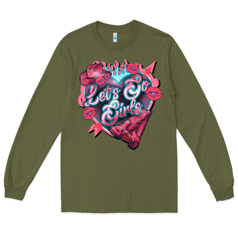 Let's Go Girls Pink Valentine's Day Long Sleeve Tee by HowdyJamesFarm | Teevron