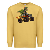 Antique Gold monster truck and t rex dinosaur Premium Sweatshirt - Artiststas