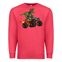 Cardinal monster truck and t rex dinosaur Premium Sweatshirt - Artiststas