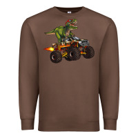 Chestnut monster truck and t rex dinosaur Premium Sweatshirt - Artiststas