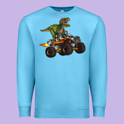 Monster Truck And T Rex Dinosaur Premium Sweatshirt Designed By Artiststas