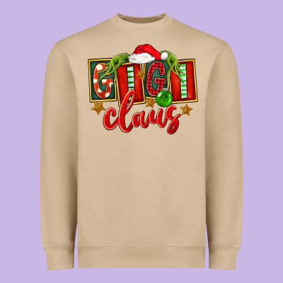 Christmas Gigi Claus Heavyweight Sweatshirt Designed By Fadigitalartstudio
