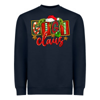 Navy Christmas Gigi Claus Heavyweight Sweatshirt - FaDigitalArtStudio