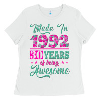 Made In 1992, 30 Years Of Being Awesome Ladies Tee | Teevron