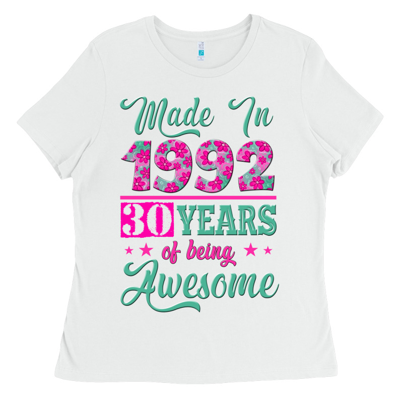 Made In 1992, 30 Years Of Being Awesome Ladies Tee by Jasminsmagicworld | Teevron