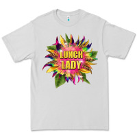 Dove Grey lunch lady tie dye sunflower Premium Tee - BarkalooDesign