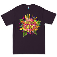 Plum lunch lady tie dye sunflower Premium Tee - BarkalooDesign